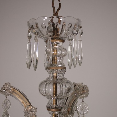 Revival Marie Therese Chandelier Glass Italy Early 1900s