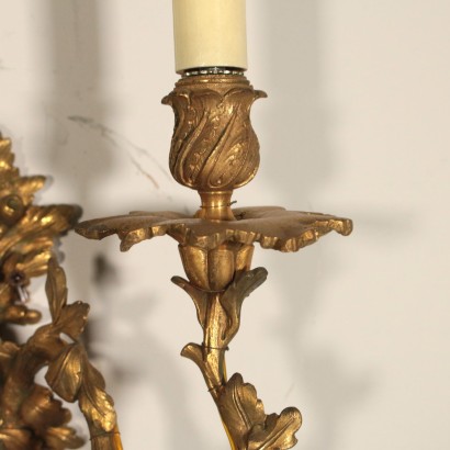 Elegant paire d'Appliques Bronze doré Révisé France Fin '800