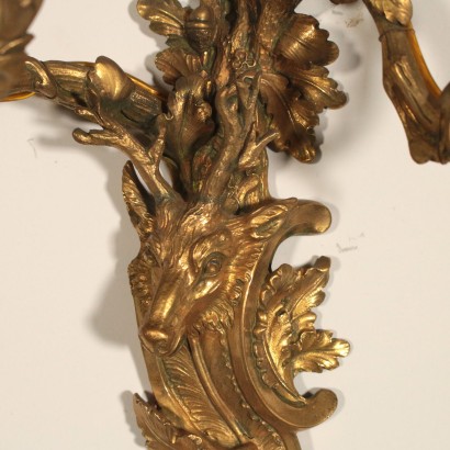 Elegant paire d'Appliques Bronze doré Révisé France Fin '800