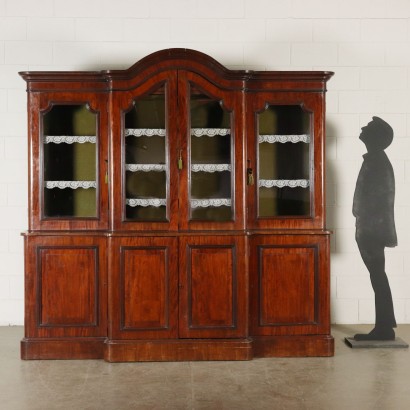 Mahogany Double Body Bookcase England Last Quarter of 1800s