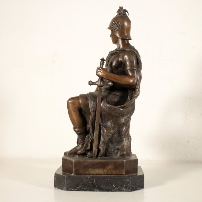 Sculpture Bronze Marbre noir Auteur anonyme Italie '900