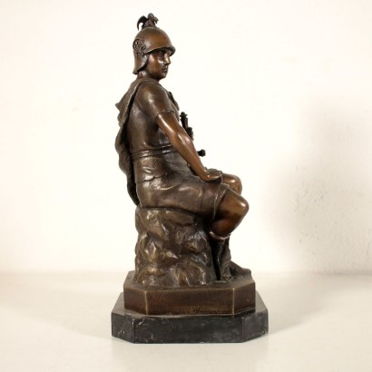 Sculpture Bronze Marbre noir Auteur anonyme Italie '900