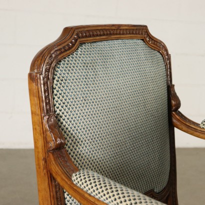 Pair of Walnut Armchairs Italy Last Quarter of 1700s