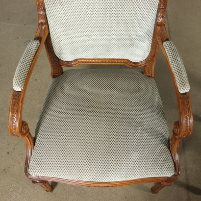 Pair of Walnut Armchairs Italy Last Quarter of 1700s