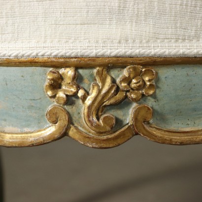 Serpentine Sofa Gilded Carvings Italy 18th Century