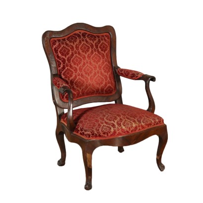 Important Fauteuil Baroque tardif Palissandre Italie Moitié '700