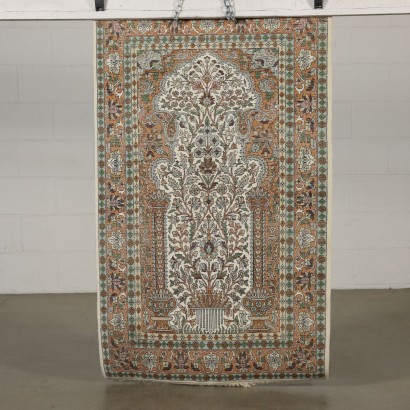 Kashmir Carpet India Wool Cotton Silk 1990s