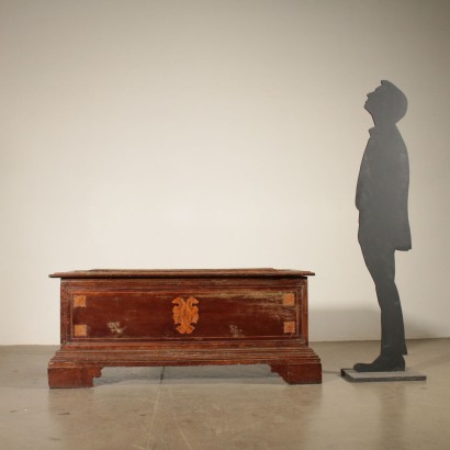 Storage Bench with Inlays Maple Walnut Italy 18th Century