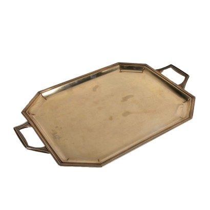 Silver Tray Irregular Shape Italy 20th Century