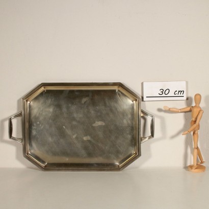 Silver Tray Irregular Shape Italy 20th Century