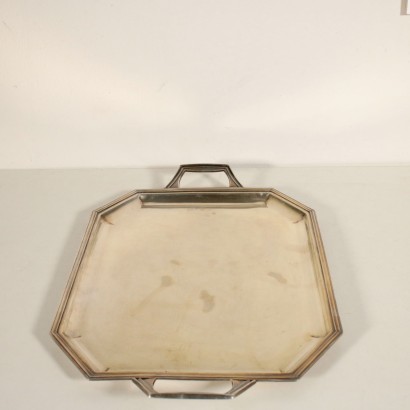 Silver Tray Irregular Shape Italy 20th Century