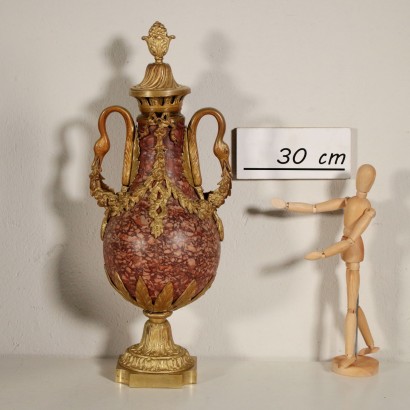 Paire de Vases Napoléon III Marbre Bronze doré '800