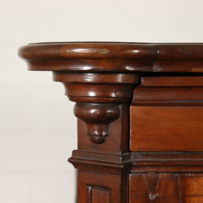 Antique Pedestal Desk Walnut Italy 18th Century