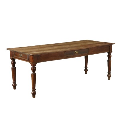 Large Table with Turned Legs Italy 19th Century