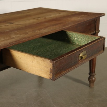 Large Table with Turned Legs Italy 19th Century