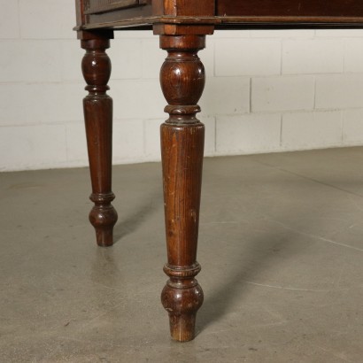 Large Table with Turned Legs Italy 19th Century