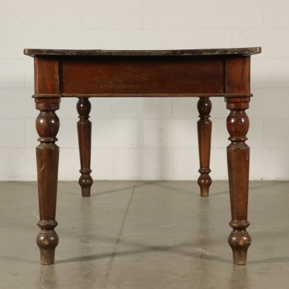 Large Table with Turned Legs Italy 19th Century