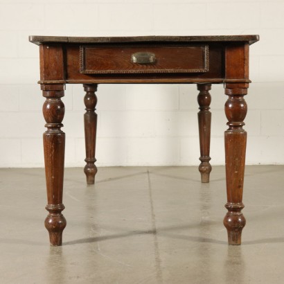 Large Table with Turned Legs Italy 19th Century