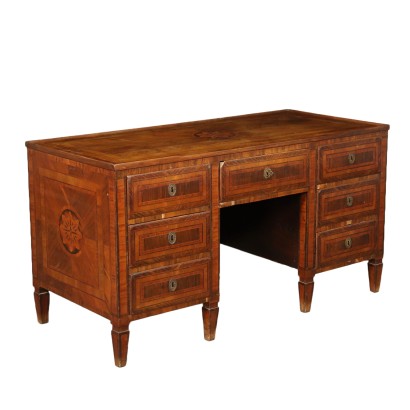 Bureau Néo Classical Bois de Rose Olivier Italie Dernier quart '700