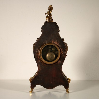 Table Clock Late Baroque Style Bronze Turtle France 19th Century