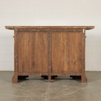 Revival Walnut Cupboard Italy First Half of 1900s