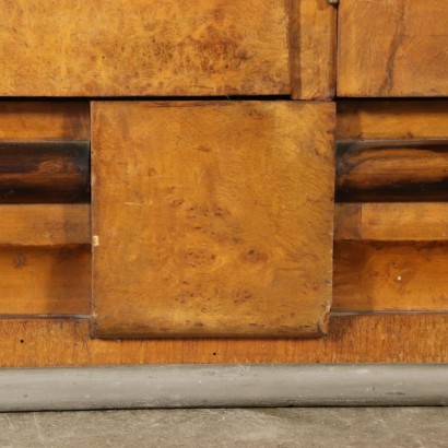 Deco Cupboard Walnut Metal Bakelite Italy First Half of 1900s