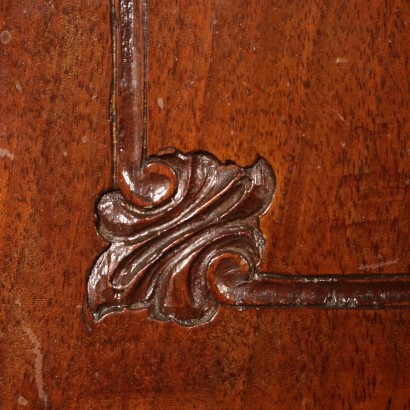 Walnut Secretaire Manufactured in Piedmont Italy 19th Century