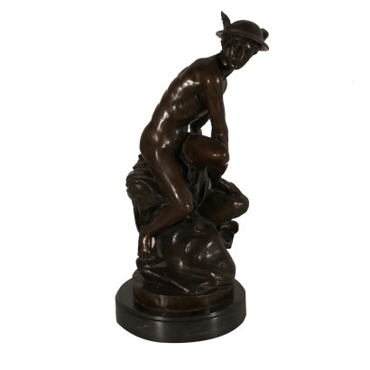 God Mercury Bronze Sculpture Italy 20th Century