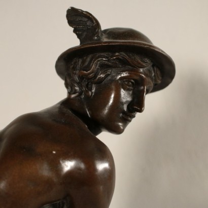 God Mercury Bronze Sculpture Italy 20th Century