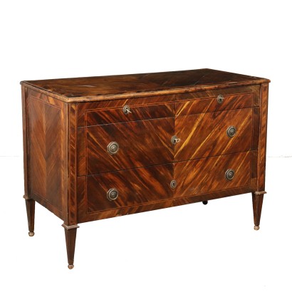 Commode Néoclassic Erable Palissandre Italie Dernier quart '700