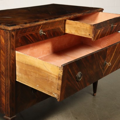 Neoclassical Chest of Drawers Maple Rosewood Italy 1700s