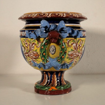 Decorated Vase Style of the Renaissance Italy Early 20th Century