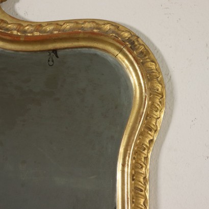 Geschnitzter Vergoldeter Spiegel im Stil Italien 20. Jahrhundert