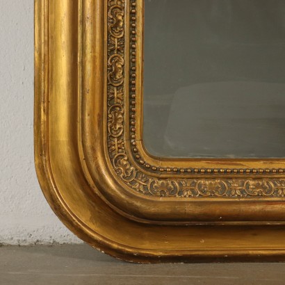 Grand Miroir Sculpté Bois doré Italie Moitié '800