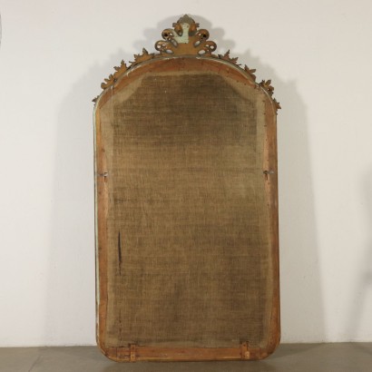 Grand Miroir Sculpté Bois doré Italie Moitié '800