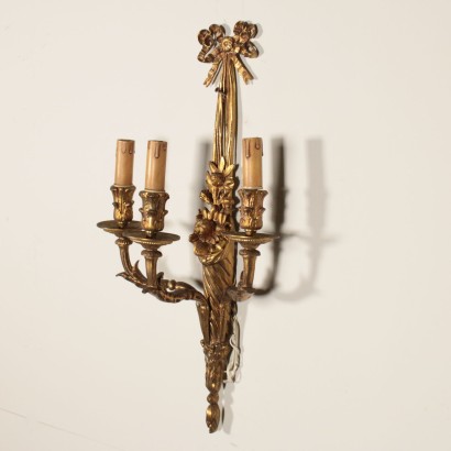 Set of Six Bronze Sconces Italy First Half of 20th Century