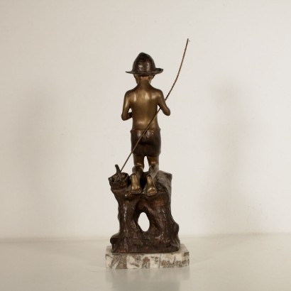 Young Fisherman by Giovanni De Martino Bronze Early 1900s