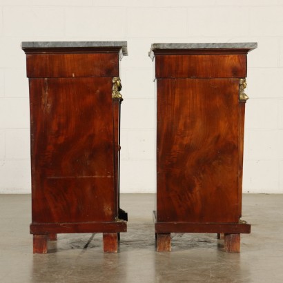 Pair of Empire Nightstands Mahogany Italy Early 1800s