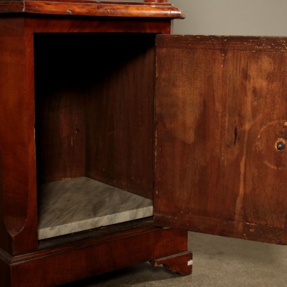 Pair of Nightstands Marble Top Italy Second Half of 1800s