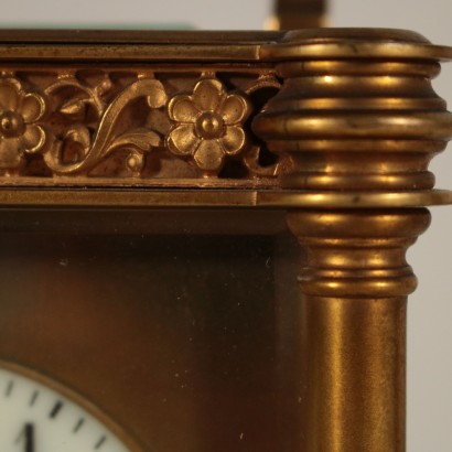 Carriage Clock with Case Gilded Bronze Italy 19th-20th Century