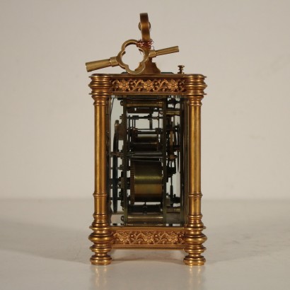 Pendule de Voyage Bronze doré Métal émaillé Haumann & Co. Roma