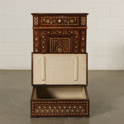 Ivory Inlaid Kneeler Maple Walnut Italy 19th Century