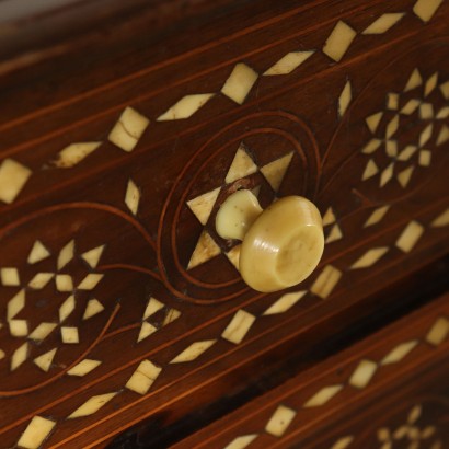 Ivory Inlaid Kneeler Maple Walnut Italy 19th Century