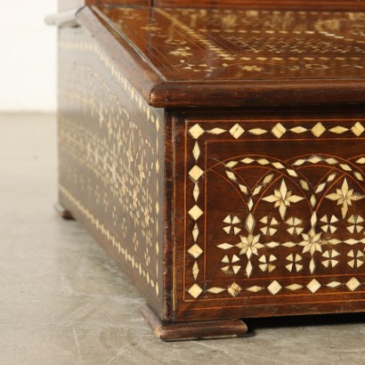 Ivory Inlaid Kneeler Maple Walnut Italy 19th Century
