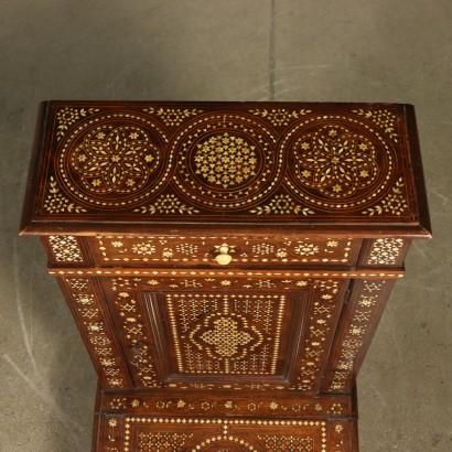 Ivory Inlaid Kneeler Maple Walnut Italy 19th Century