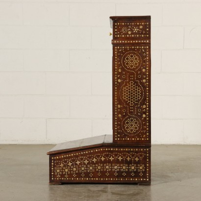 Ivory Inlaid Kneeler Maple Walnut Italy 19th Century
