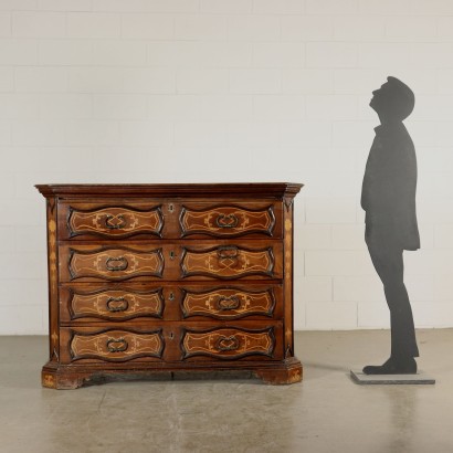 Chest of Drawers Maple Walnut Northern Italy 18th Century