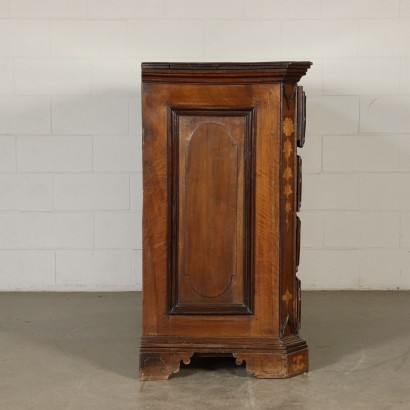 Commode de la Région Lombardie-Piémont Erable Noyer Italie '700