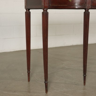 Revival Console Table Mahogany Marble Italy 20th Century