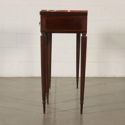 Revival Console Table Mahogany Marble Italy 20th Century